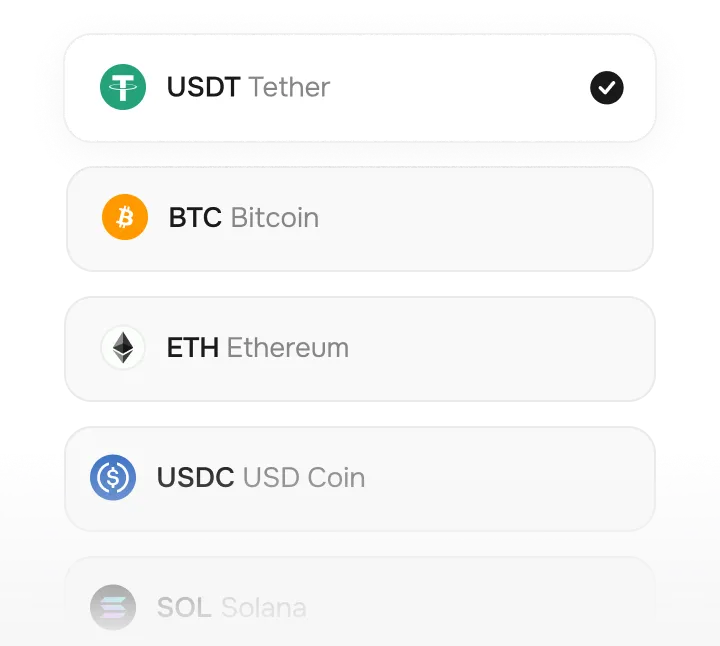 Custom crypto checkouts
