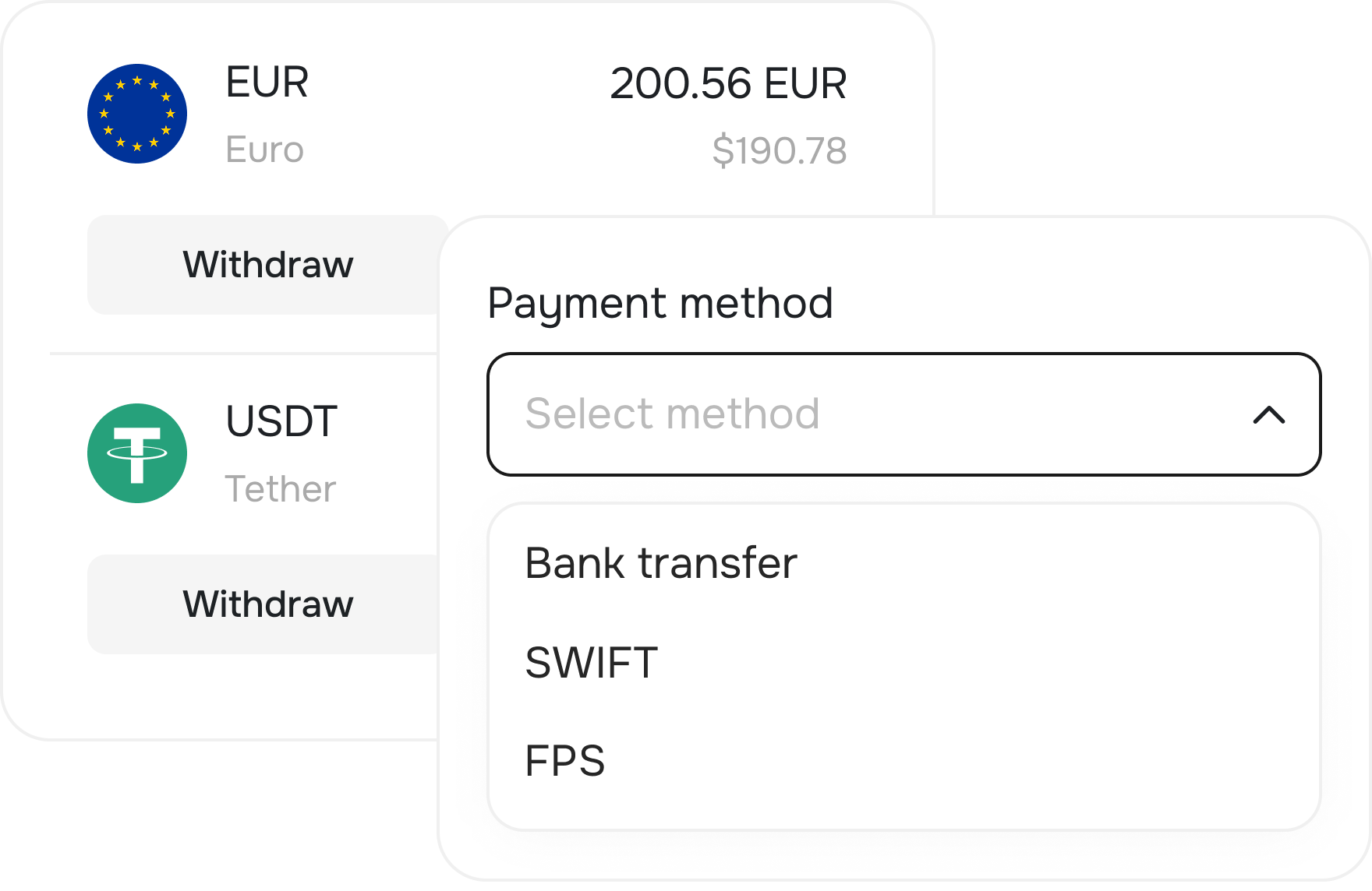 Settlement & conversion